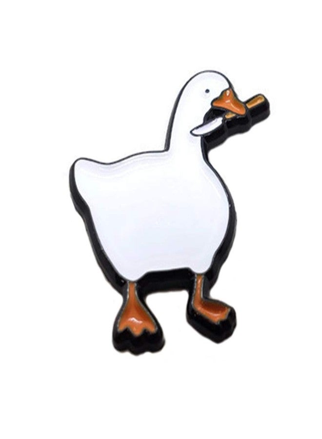 Black Bazaar Goose Game meme metal enamel Pin - Image 2