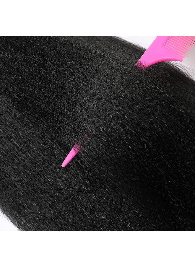 ShowCoco Pre Stretched Braiding Hair Natural Black Long Braiding Hair 32 Inch 3 Packs Braiding Hair Extensions Professional Synthetic Fiber Crochet Twist Braids(32Inch,1B#)  - Image 3