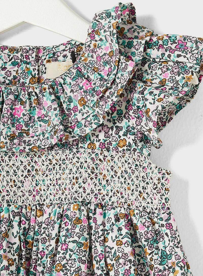 ريبلز مع نمشي Floral Ruffle Dress