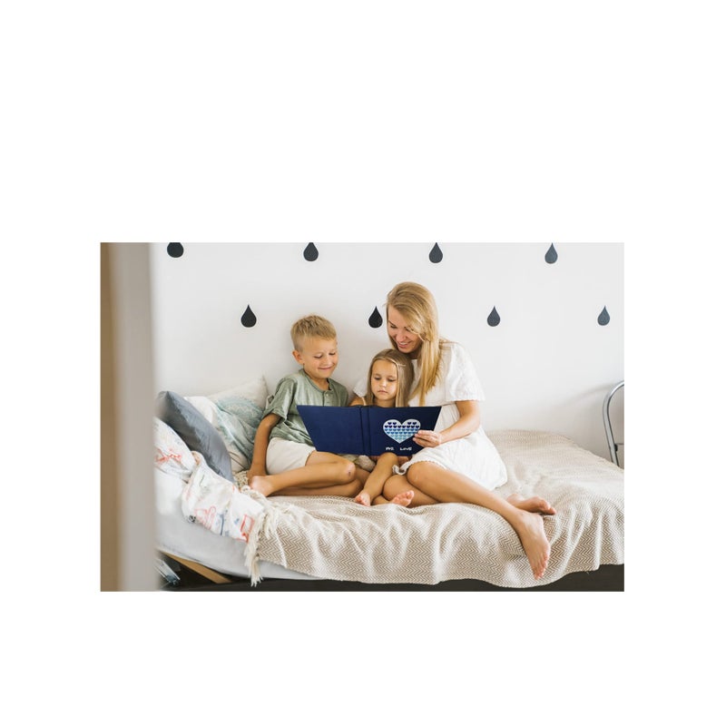 SOLARAE ألبوم صور الأطفال 4x6 600 صورة، ألبومات صور 4x6، ألبومات صور بغطاء قماشي 4x6، ألبومات صور بسعة كبيرة، ألبوم صور عائلية، ألبوم صور كبير لطيف (600 صورة، قلب أزرق) - Image 5