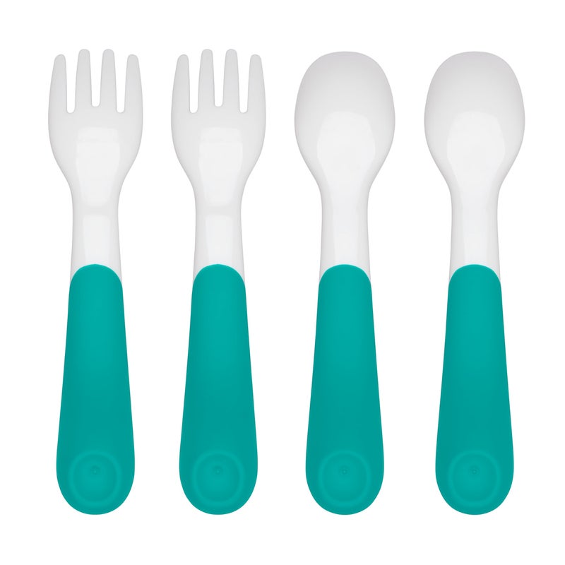 OXO Tot Fork and Spoon Training Set, Teal - Image 2