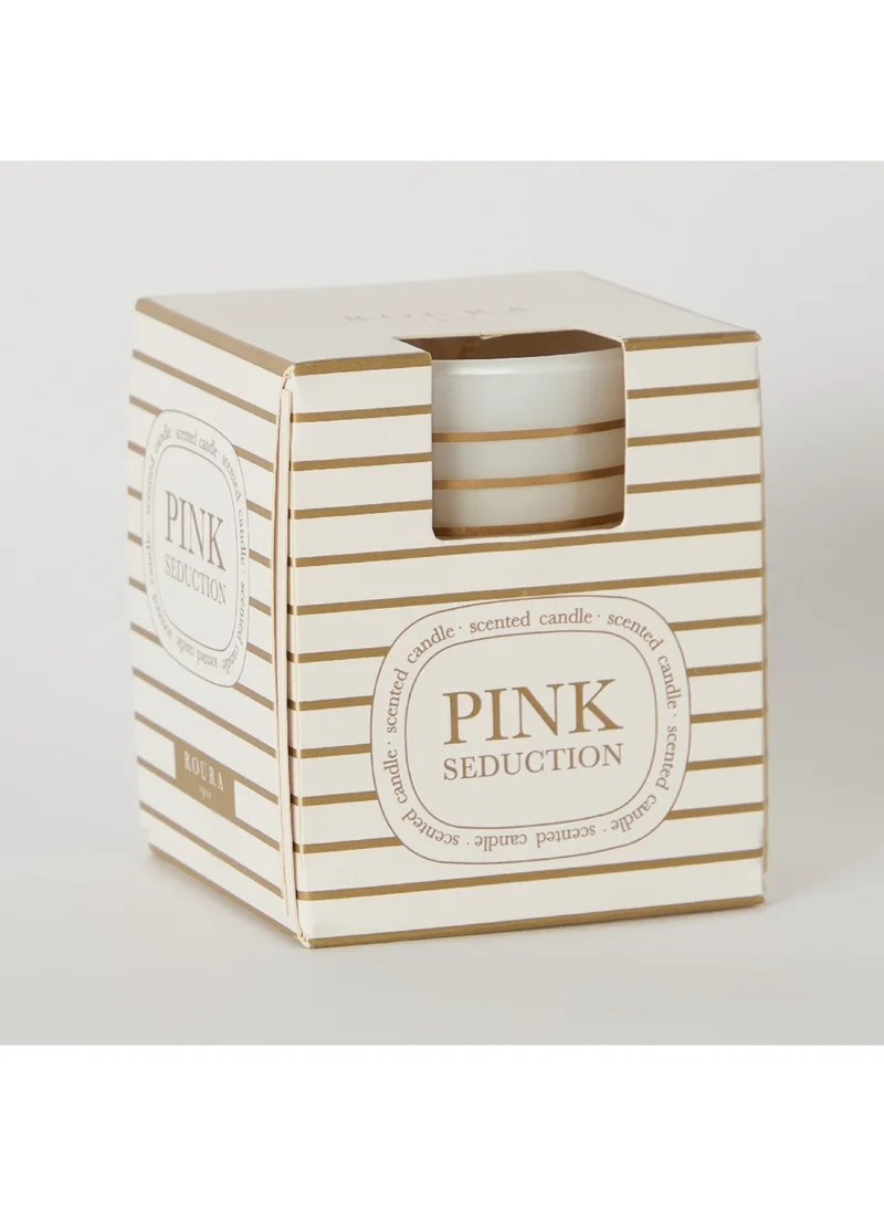 Home Box Roura Gold and Pink Seduction Glass Scented Candle 130 g