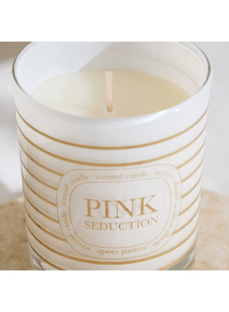 Home Box Roura Gold and Pink Seduction Glass Scented Candle 130 g