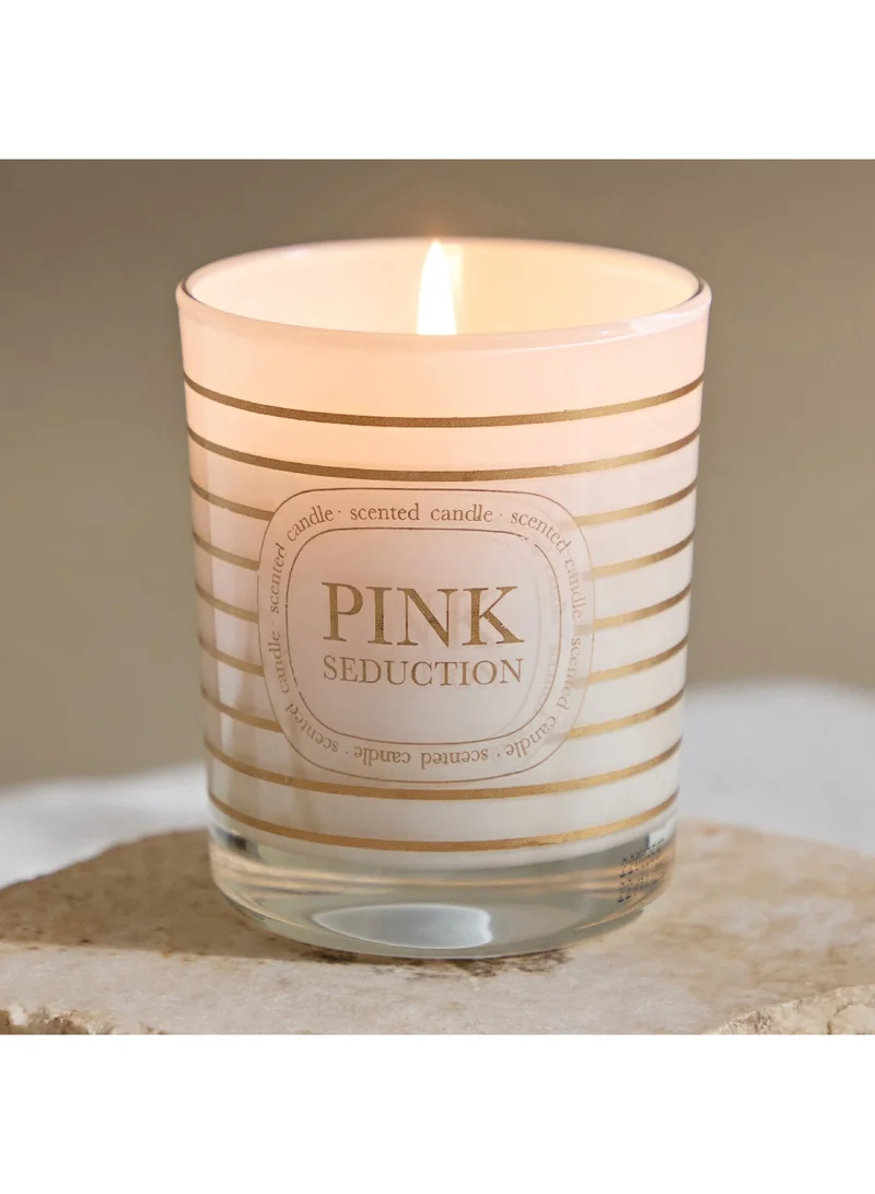 Home Box Roura Gold and Pink Seduction Glass Scented Candle 130 g