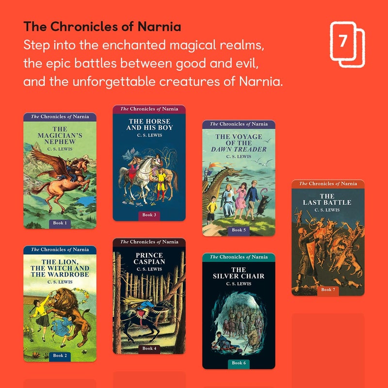 YOTO The Chronicles of Narnia by C. S. Lewis â€“ 7 Kids Audio Cards for Use with Player & Mini All-in-1 Audio Device, Screen-Free Listening with Fun Stories for Playtime, Bedtime & Travel, Ages 8+ - Image 2