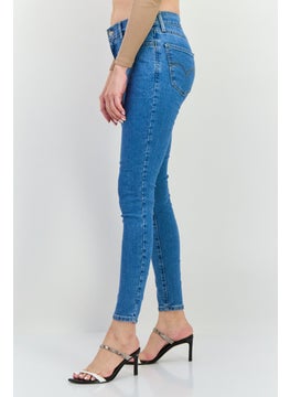 Levi's Women Super Skinny Fit Washed Stretchable Denim Jeans, Light Blue  - Image 2