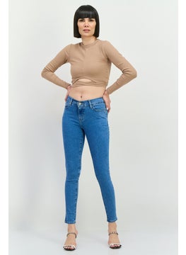 Levi's Women Super Skinny Fit Washed Stretchable Denim Jeans, Light Blue  - Image 4