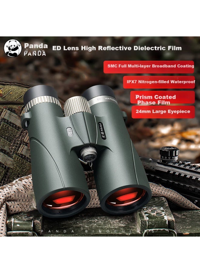 Panda Binoculars, High Magnification, High Definition, Professional Grade, Low Light Night Vision, Nitrogen-filled, Waterproof, Military, Bee Hunting, Feng 10×50ed - Image 1