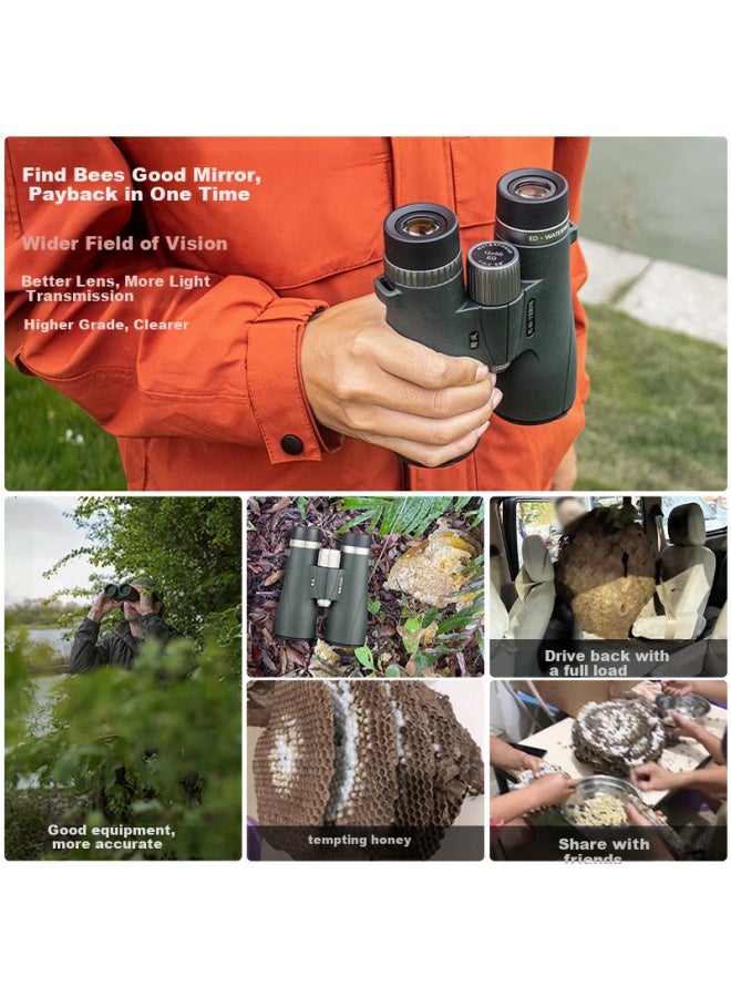 Panda Binoculars, High Magnification, High Definition, Professional Grade, Low Light Night Vision, Nitrogen-filled, Waterproof, Military, Bee Hunting, Feng 10×50ed - Image 2