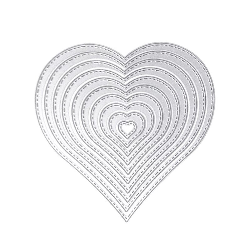 Honbay 10pcs Set Metal Heart Dies Stencils Cutting DIY Scrapbooking Embossing Decor Craft Template Mould - Image 1