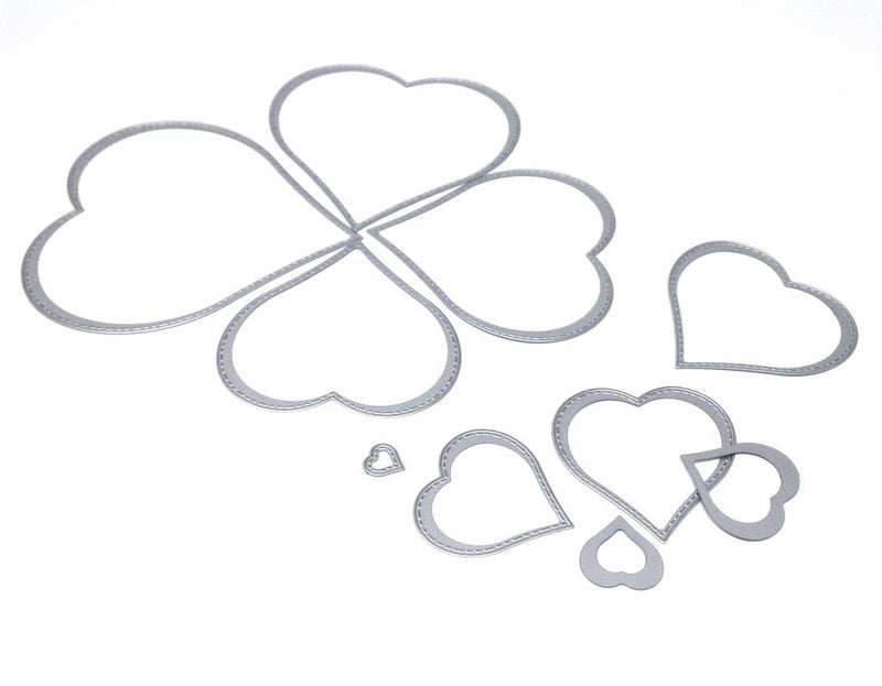 Honbay 10pcs Set Metal Heart Dies Stencils Cutting DIY Scrapbooking Embossing Decor Craft Template Mould - Image 5