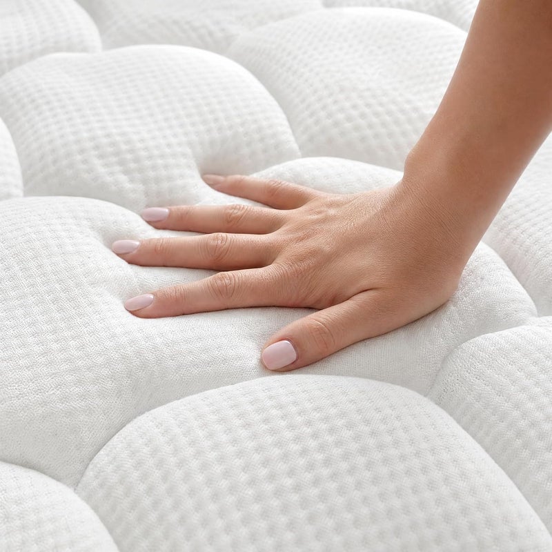 Hybrid Mattress with Quilted Pillow Top and Breathable Knit Cover - Medium Firm Support (Full Size) - Image 4