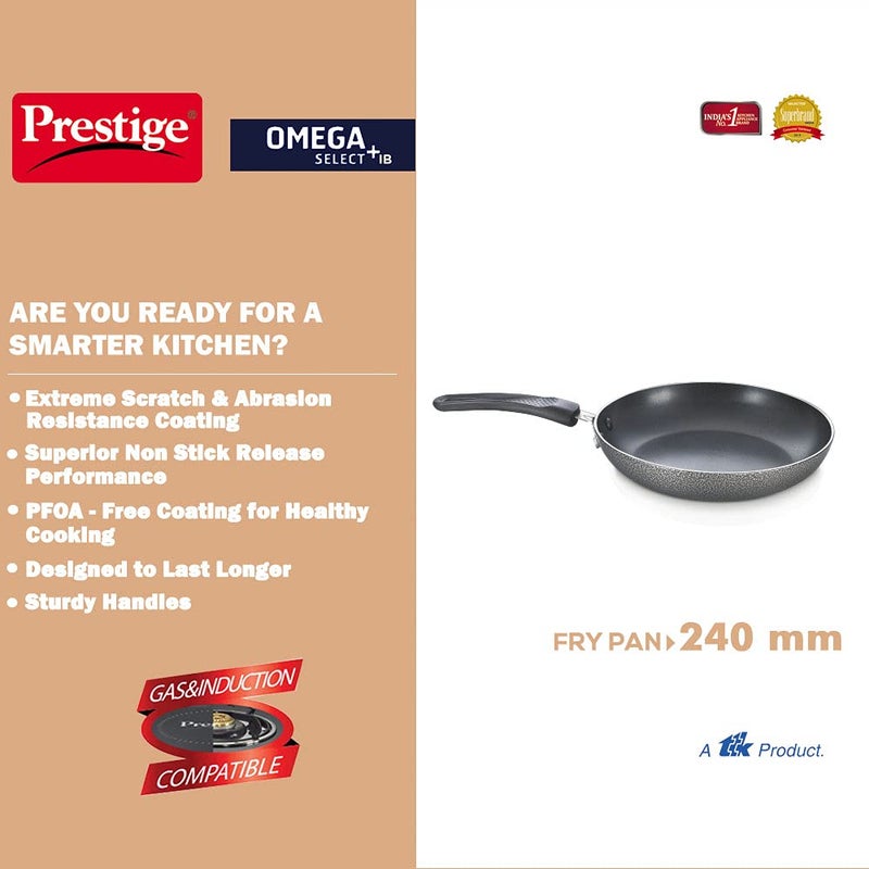 Prestige Aluminium Omega Select Plus IB Non-Stick Fry pan, 24 cm, Multicolour, Medium - Image 3