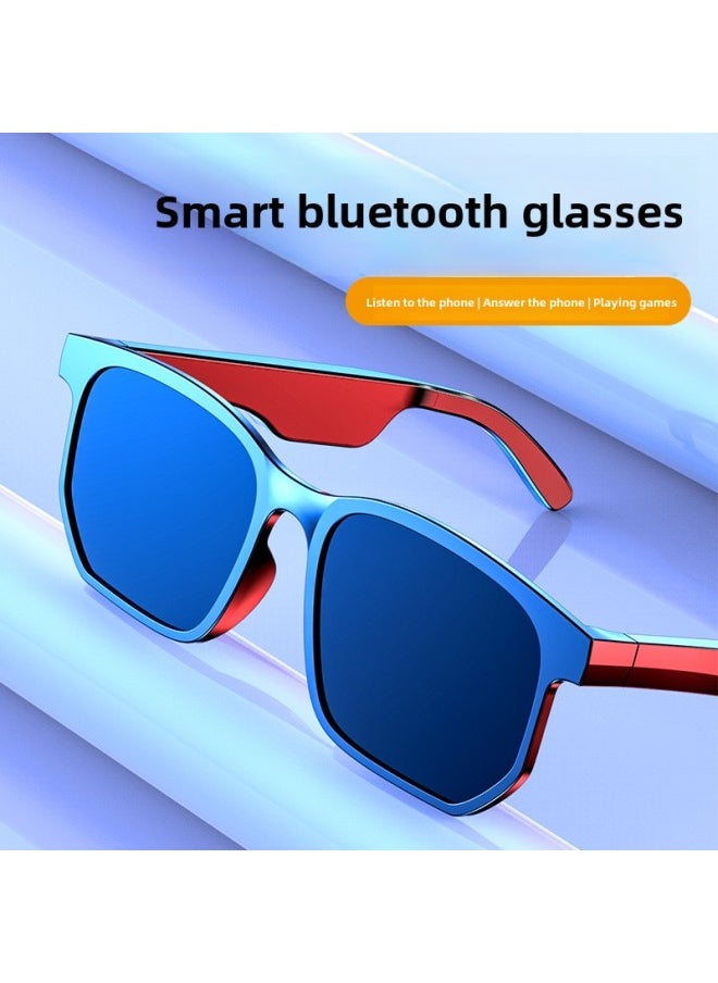 Generic Air Conduction Bluetooth Glasses Wireless Bluetooth Audio Sunglasses Driving Hands-free Call Multi-function Music Sunglasses-Color:Black  - Image 2