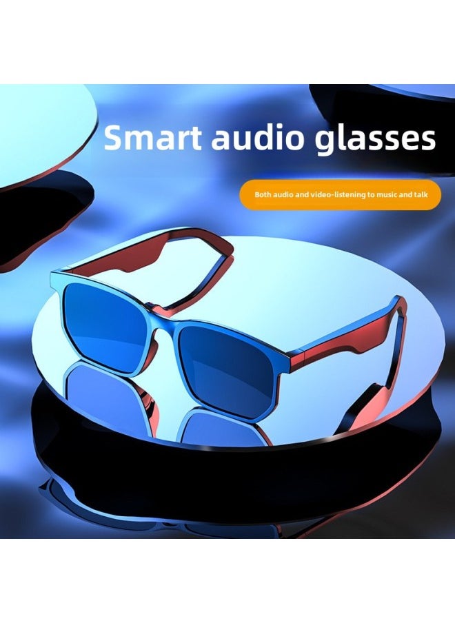 Generic Air Conduction Bluetooth Glasses Wireless Bluetooth Audio Sunglasses Driving Hands-free Call Multi-function Music Sunglasses-Color:Black  - Image 4