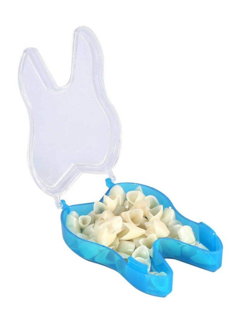 Resin Denture False Teeth 50Pcs Teeth Crown Resin Denture For Patients With Oral Cavity Loss 2 Types Temporary Resistible Crown of Teeth with Different Sizes Oral Care Anterior Crown Front Teeth - Image 3