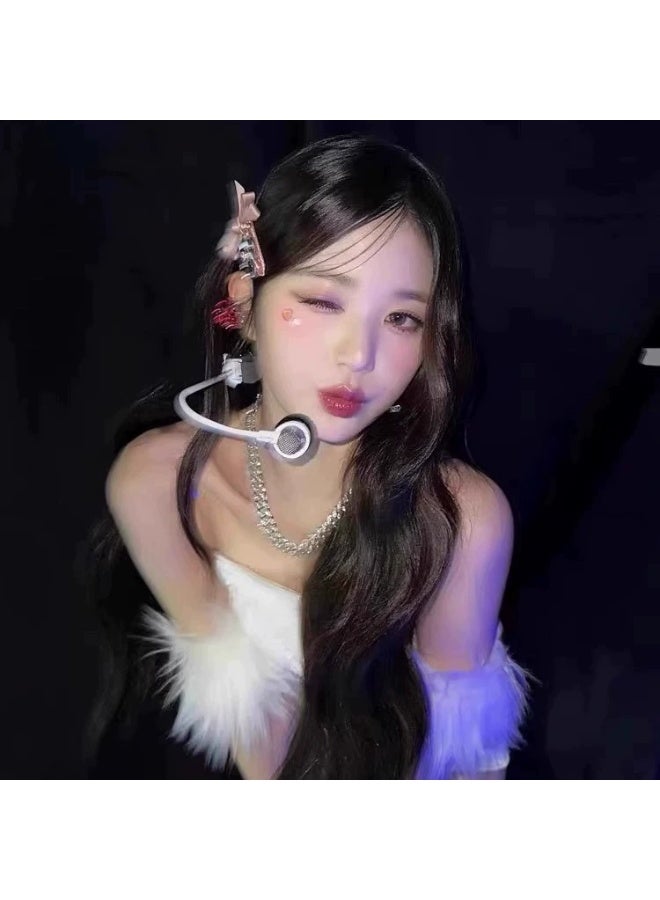 Goolsky Sparkling Bow Hair Clips - Hollow-Out Design with Pink Ribbon Bows, Durable Plastic Hairpins for Women & Teens 14+, Secure Hold for Bangs & Side Hair, Elegant Hair Accessories - Image 2