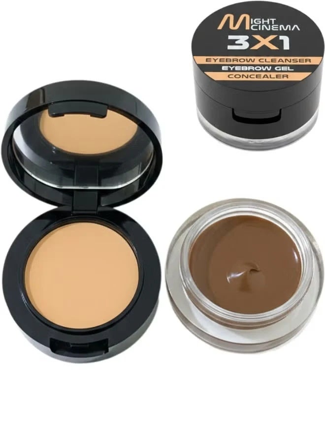 Might Cinema 3 In 1 Professional Eyebrow Styling Kit with Brow Gel & Concealer- Shade 103 - Image 1