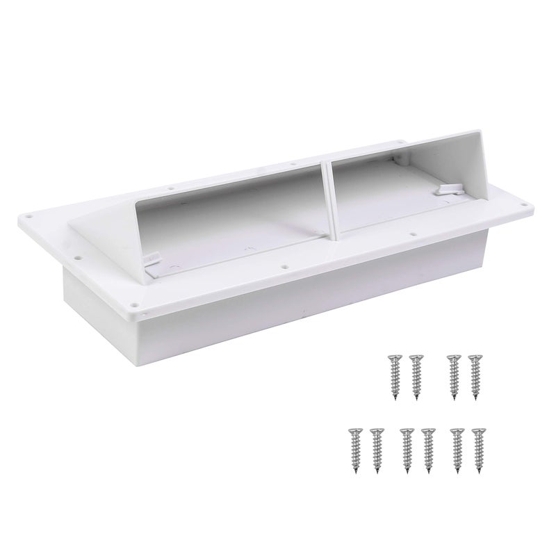 RVGUARD RV Range Hood Exhaust Vent Cover White for Motorhome Trailer Include 10Pcs Screws