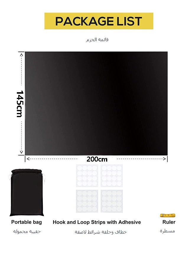 Generic - Blackout Curtains, Portable Window Curtain Shade 100% Black Out Room Darkening Light Blocking Drapes for Bedroom Living Room - Image 1