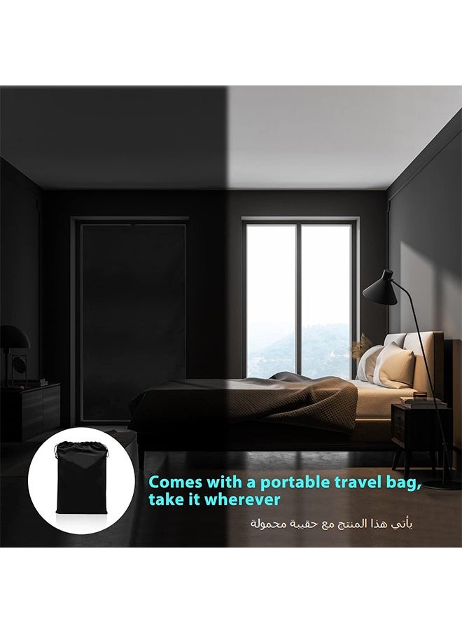 Generic - Blackout Curtains, Portable Window Curtain Shade 100% Black Out Room Darkening Light Blocking Drapes for Bedroom Living Room - Image 1