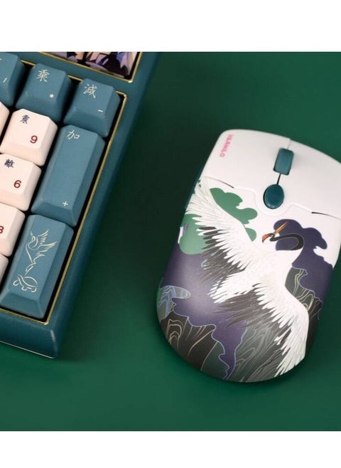 Wireless Mouse, 2.4GHz Connectivity, 800 - 2400 DPI, Adjustable DPI, 6 Buttons, 80g Lightweight, Crane Design