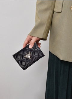 Generic Women's Black Wallet Small Short Zipper Wallet Coin Purse  - Image 3