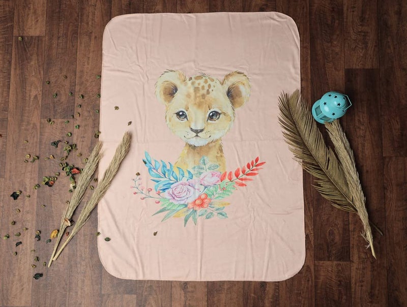 Keshav Creation Newborn Baby Girl's and Boy's Super Soft Premium Organic Bamboo Swaddle Blankets Receiving Wrapper Cloth, Stroller Cover,Simbaa - Image 2