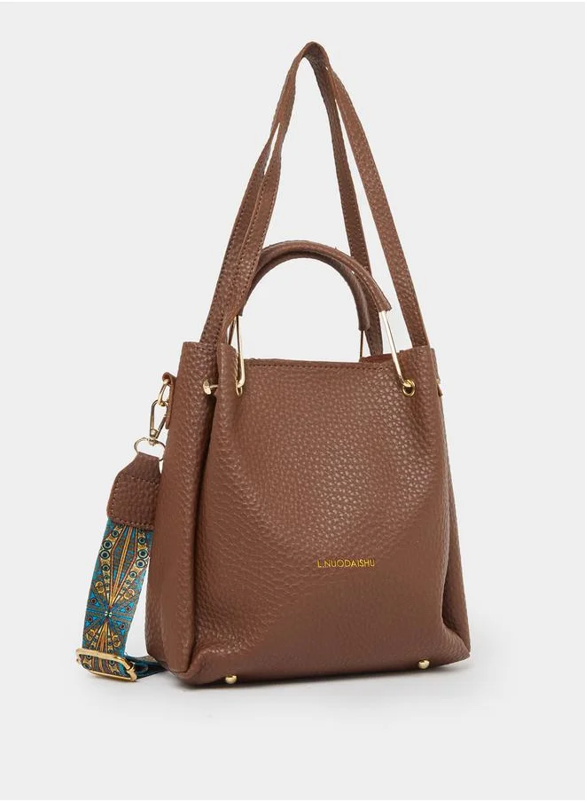 Styli Pebble Textured Handbag with Dual Handle