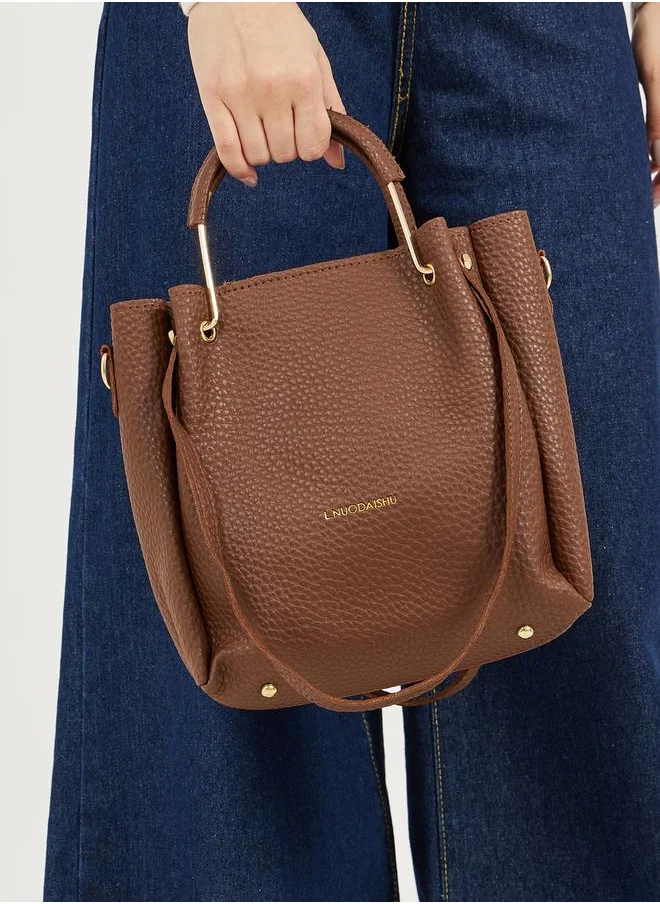 Styli Pebble Textured Handbag with Dual Handle