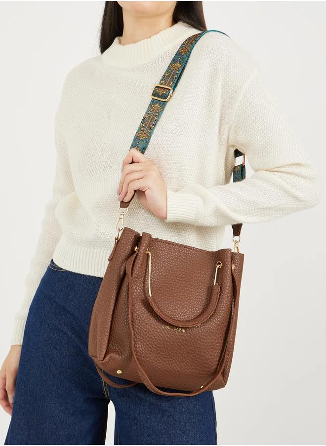 Styli Pebble Textured Handbag with Dual Handle