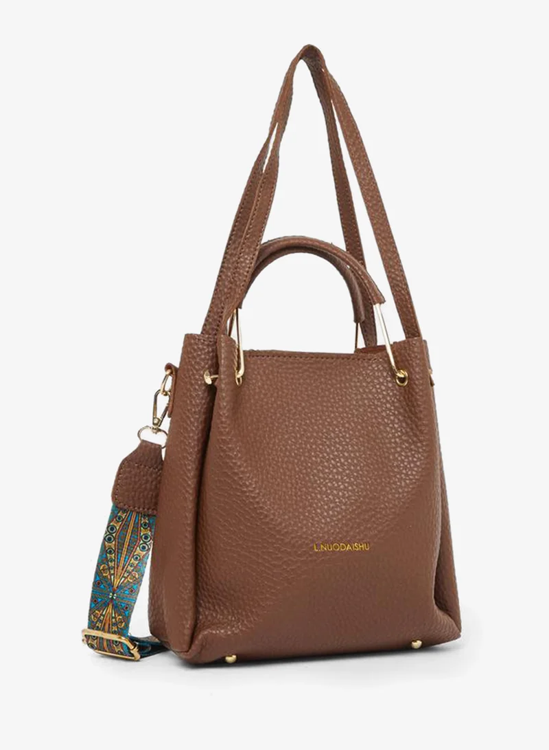 Styli Pebble Textured Handbag with Dual Handle