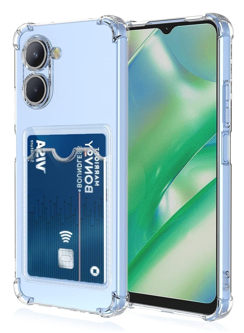 Case Compatible with Oppo Realme 10 4G with Card Holder, Slim Fit TPU Protective Anti-Scratch Shockproof Cover for Oppo Realme 10 4G  - Image 1