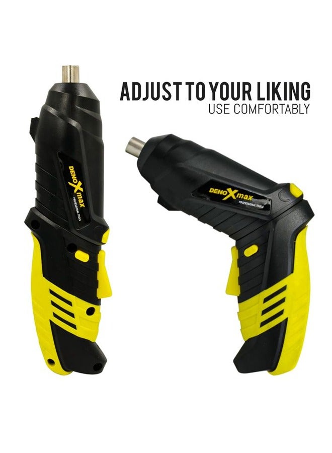 DENOXMAX 44 Pcs Cordless Screwdriver Rechargeable with LED Light 220v/ 4.8v/ 200r/min 1300mAH Li-Lon Mini Drill Power Tools - Image 5