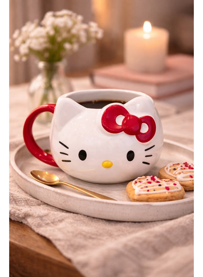 كوب سيراميك بتصميم مستوحى من شخصية هلو كيتي – كوب قهوة وشاي لطيف للاستخدام اليومي - Image 1