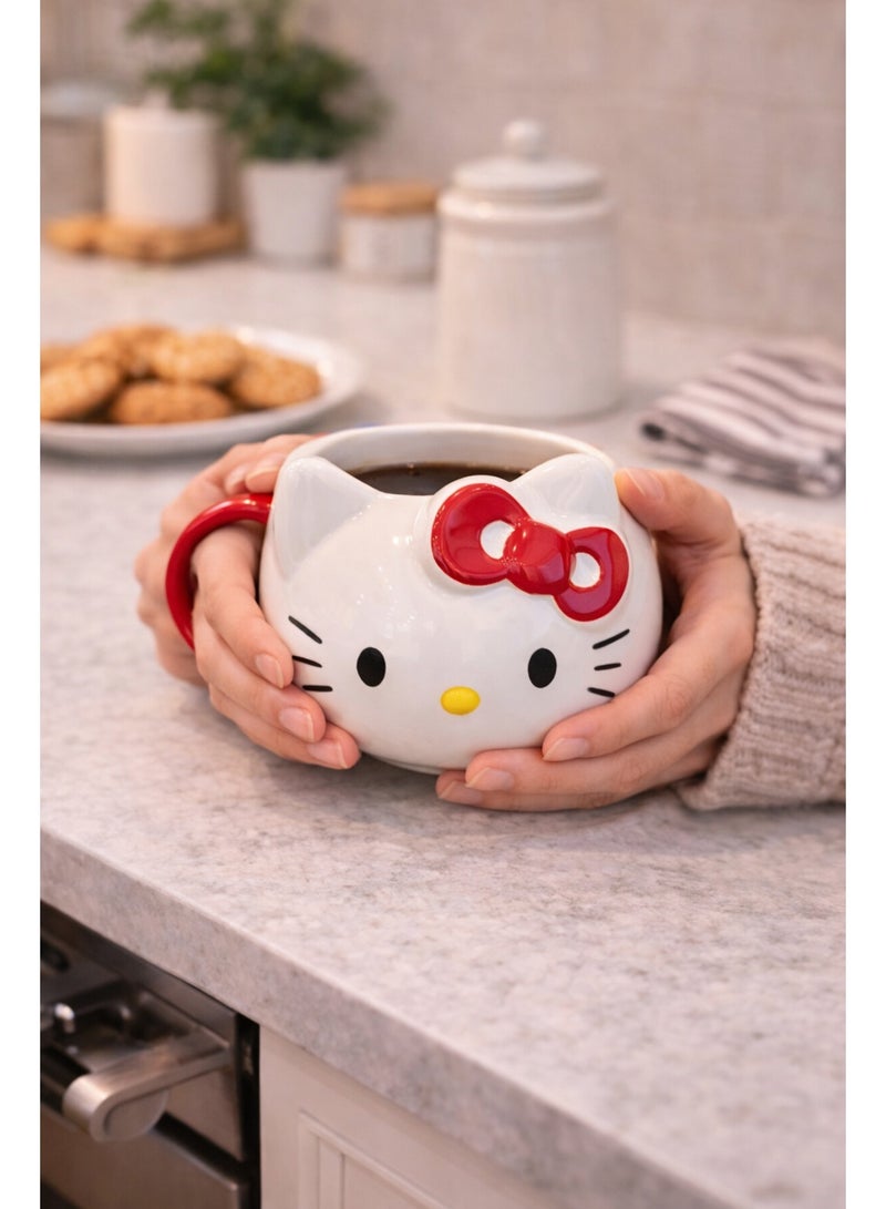 كوب سيراميك بتصميم مستوحى من شخصية هلو كيتي – كوب قهوة وشاي لطيف للاستخدام اليومي - Image 3