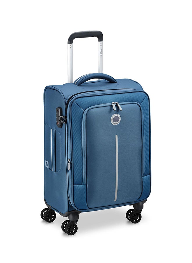 DELSEY Caracas 4 Double Wheels Soft Cabin Trolley 22 Inch Night Blue  - Image 1