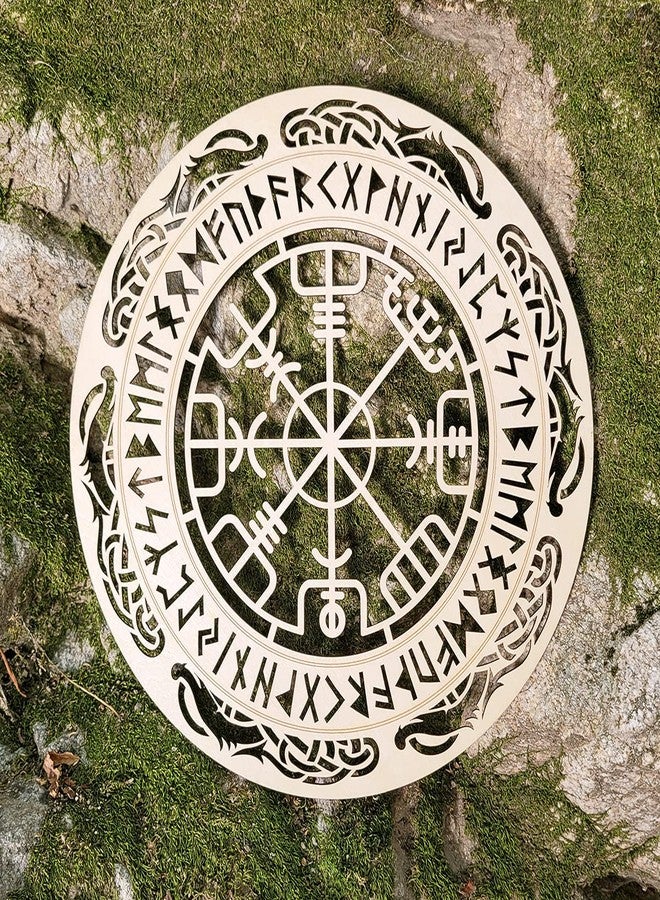 Fourth Level Manufacturing Fourth Level MFG Helm of Awe Wall Art 12" Nordic Viking Symbol,Wooden Wall Art Décor, Vegyisir Wall Art Perfect for Nordic Art Enthusiast - Image 5