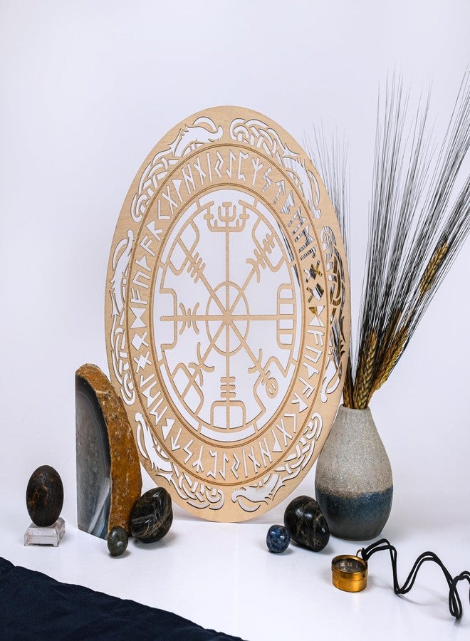 Fourth Level Manufacturing Fourth Level MFG Helm of Awe Wall Art 12" Nordic Viking Symbol,Wooden Wall Art Décor, Vegyisir Wall Art Perfect for Nordic Art Enthusiast - Image 3