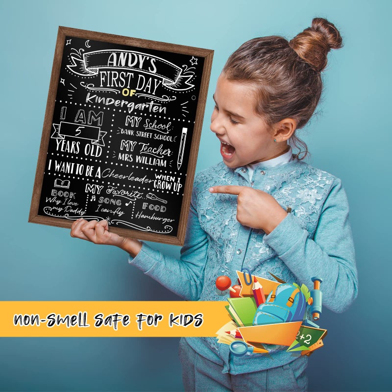 ABERLLS First and Last Day of School Board, 11x14 Inch Double Sided Back to School Sign for Kids, My 1st Day of Chalkboard Sign, Wooden 1st Day Boards of Preschool Kindergarten - Image 5