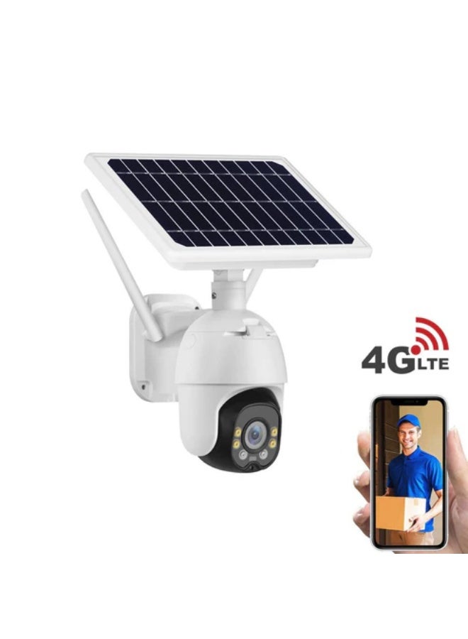 كروني كاميرا كروني Yn90 Plus 4G تعمل بالطاقة الشمسية، بدقة 1080 بكسل، مراقبة خارجية لاسلكية، بزاوية 360 درجة، مع بطارية 10400 مللي أمبير/ساعة، مقاومة للماء IP67، رؤية ليلية بدقة 3 ميجابكسل، صوت ثنائي الاتجاه لمراقبة أمنية عن بُعد - Image 1