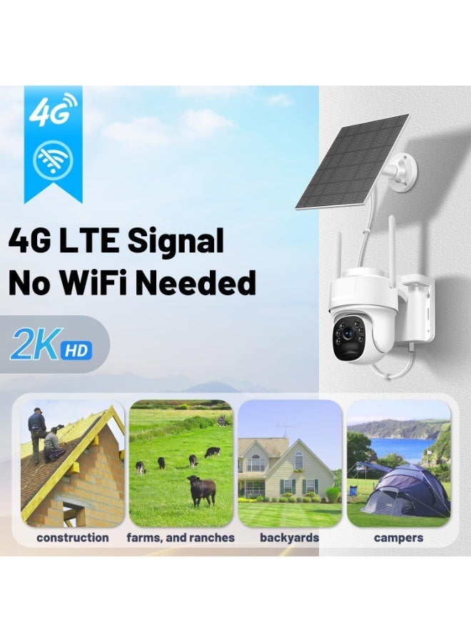 كروني كاميرا كروني Yn90 Plus 4G تعمل بالطاقة الشمسية، بدقة 1080 بكسل، مراقبة خارجية لاسلكية، بزاوية 360 درجة، مع بطارية 10400 مللي أمبير/ساعة، مقاومة للماء IP67، رؤية ليلية بدقة 3 ميجابكسل، صوت ثنائي الاتجاه لمراقبة أمنية عن بُعد - Image 4