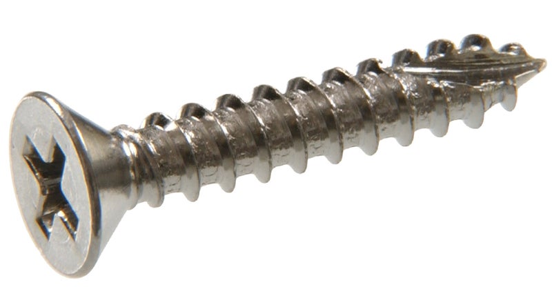 Hillman The Hillman Group 45385 9Inch x 112Inch Flat Phillips Wood Screw Chrome 15Pack