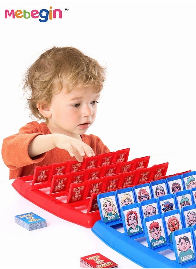 MEBEGIN - Kids Board Games Guessing Who Is It Educational Toys,Logical Reasoning Classic Board Games Includes Kawaii  Cartoon Cute People Face for Kids - Image 1