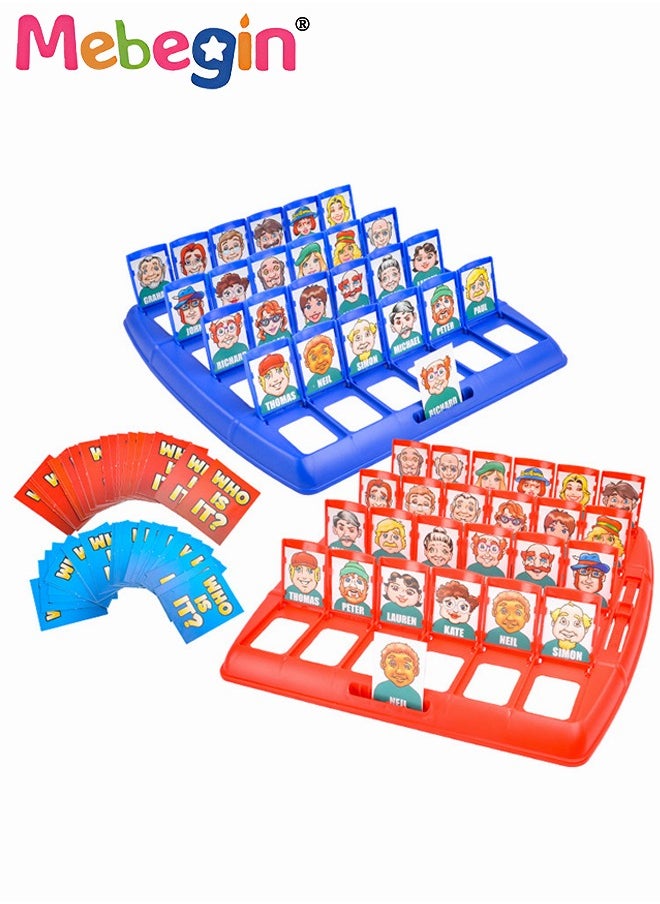 MEBEGIN - Kids Board Games Guessing Who Is It Educational Toys,Logical Reasoning Classic Board Games Includes Kawaii  Cartoon Cute People Face for Kids - Image 1