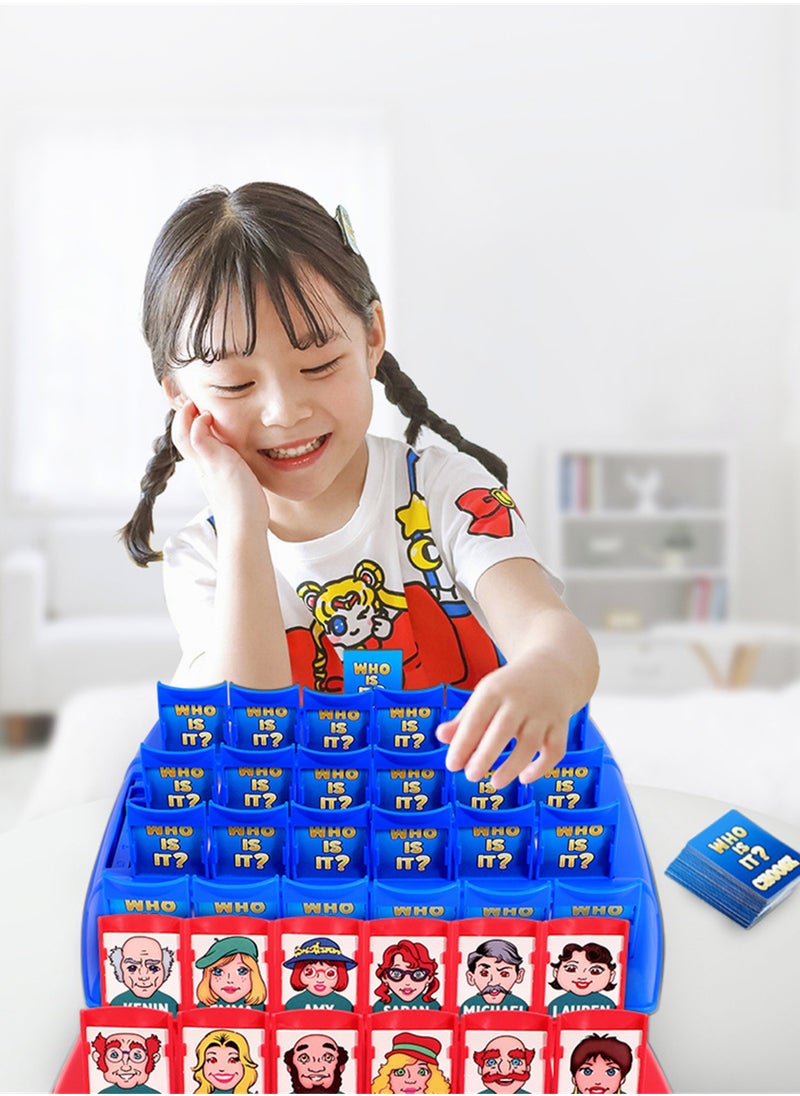 MEBEGIN - Kids Board Games Guessing Who Is It Educational Toys,Logical Reasoning Classic Board Games Includes Kawaii  Cartoon Cute People Face for Kids - Image 1