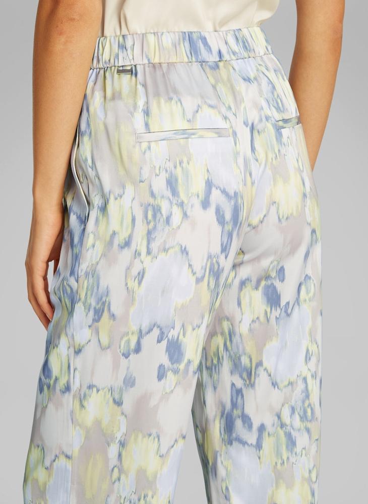 CALVIN KLEIN Printed Satin High Waist Pants  - Image 3