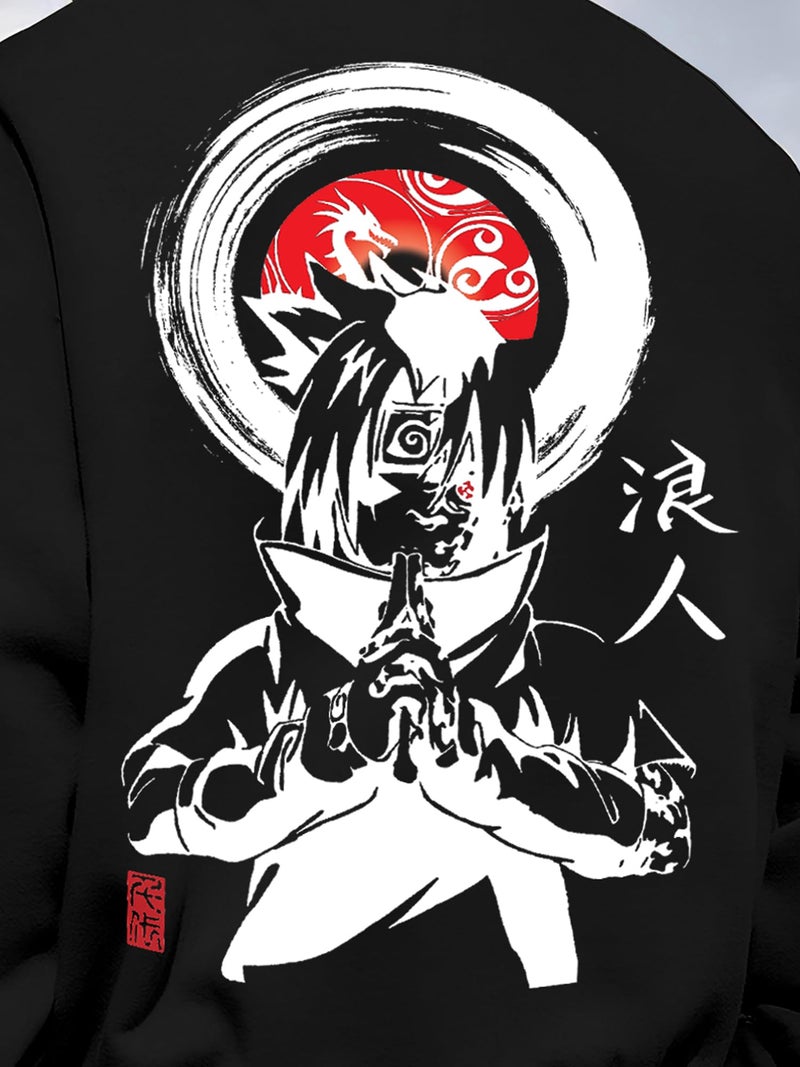 Jump Cuts|| Winter Sweatshirt for Men|| Full Sleeve Sweatshirt||Stylish Hoodie for Men||Hooded Sweatshirt Black - Image 4