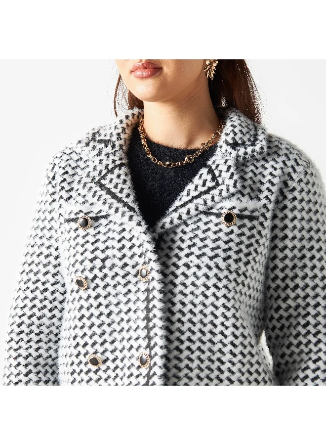 2Xtremz 2Xtremz Textured Jacket with Button Accents and Pockets