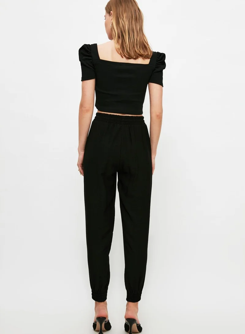 ترينديول بنطال جوغر بخصر عالي